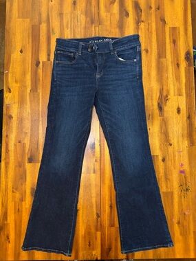 American Eagle Outfitters Dark Blue Flare Jeans size 10